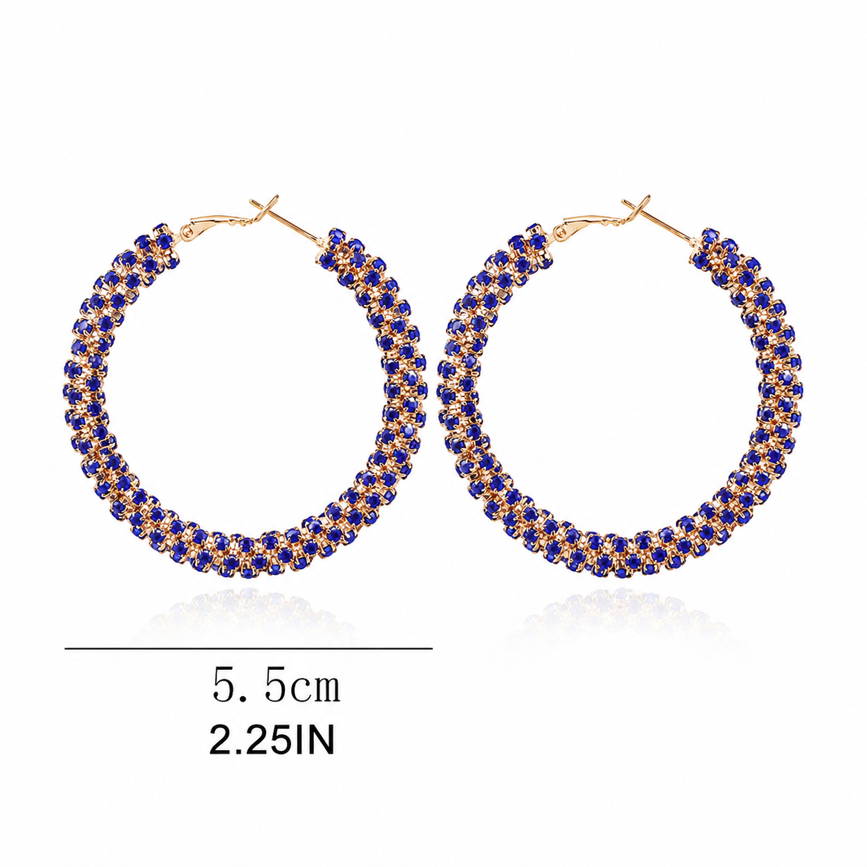 Rhinestone Hoop Earrings