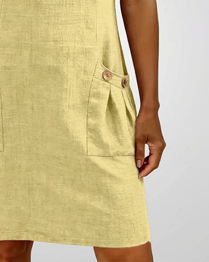 Velariv | Cotton Dress with Zipper Pocket