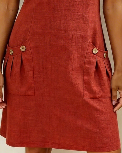 Velariv | Cotton Dress with Zipper Pocket