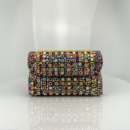 LAVIERA™ - Chic Chain Colored Diamond Shoulder Bag
