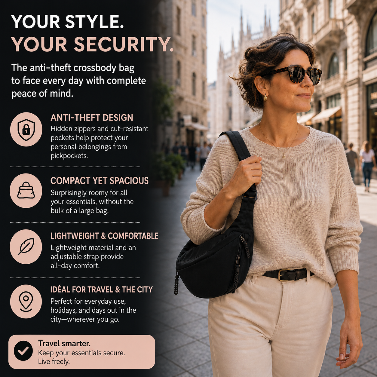 Gioia | Tangerine Crossbody Bag