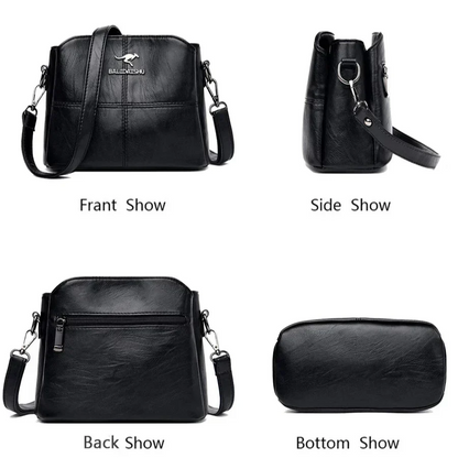 Chic Embroidered Leather Tote and Crossbody Bag for Women