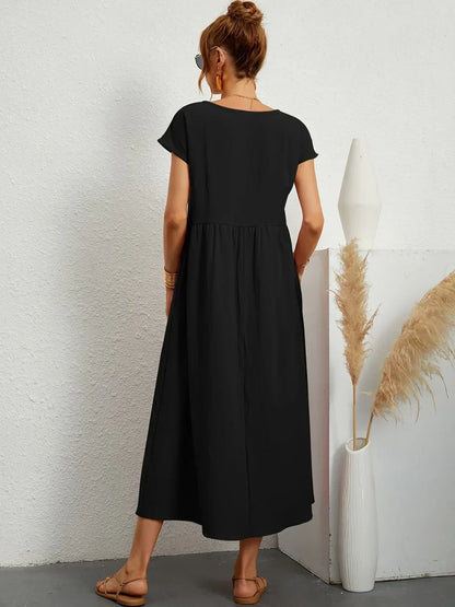 Gabrielle™ | Timeless Elegance Fluid Midi Dress