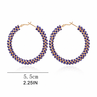 Rhinestone Hoop Earrings