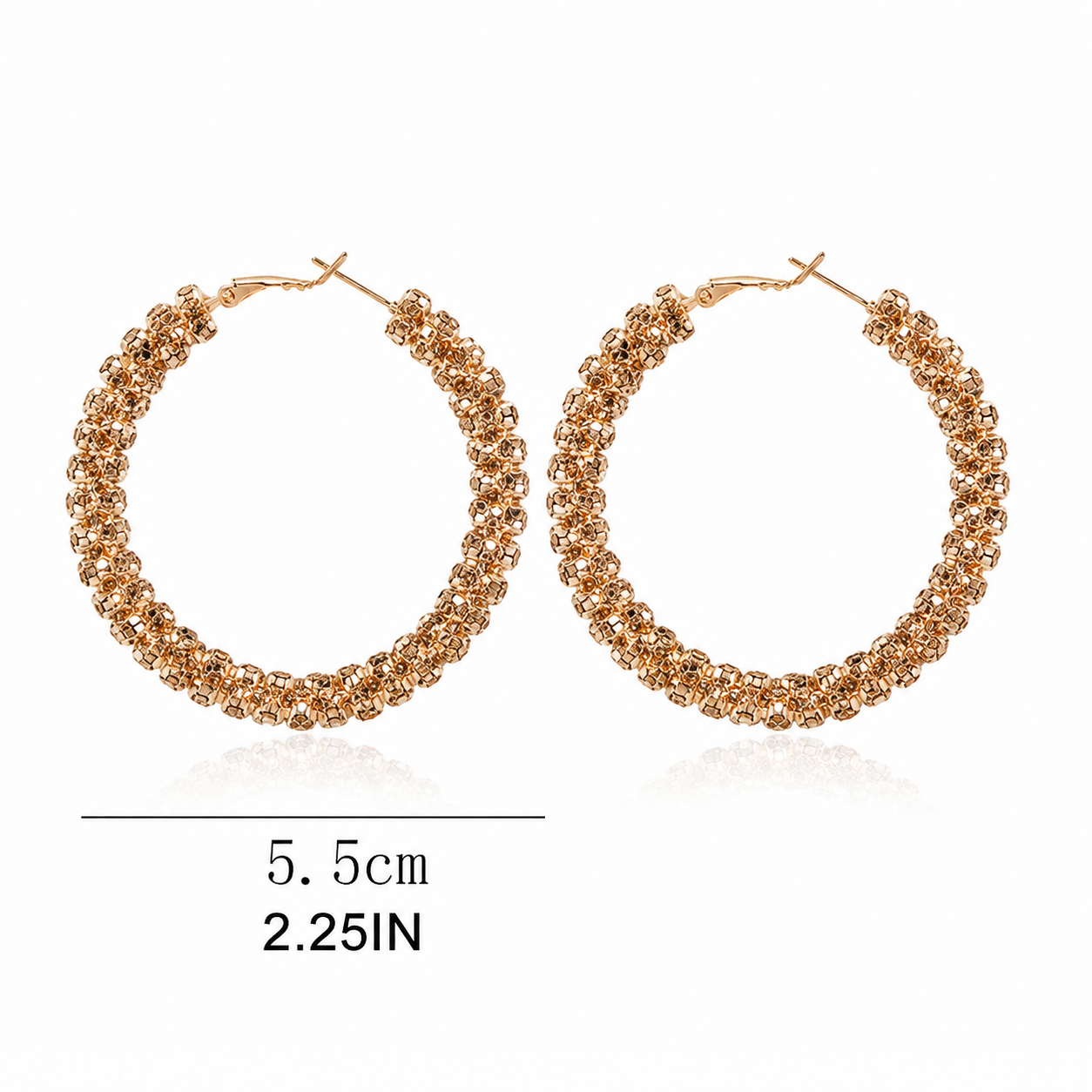 Rhinestone Hoop Earrings