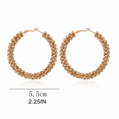 Rhinestone Hoop Earrings