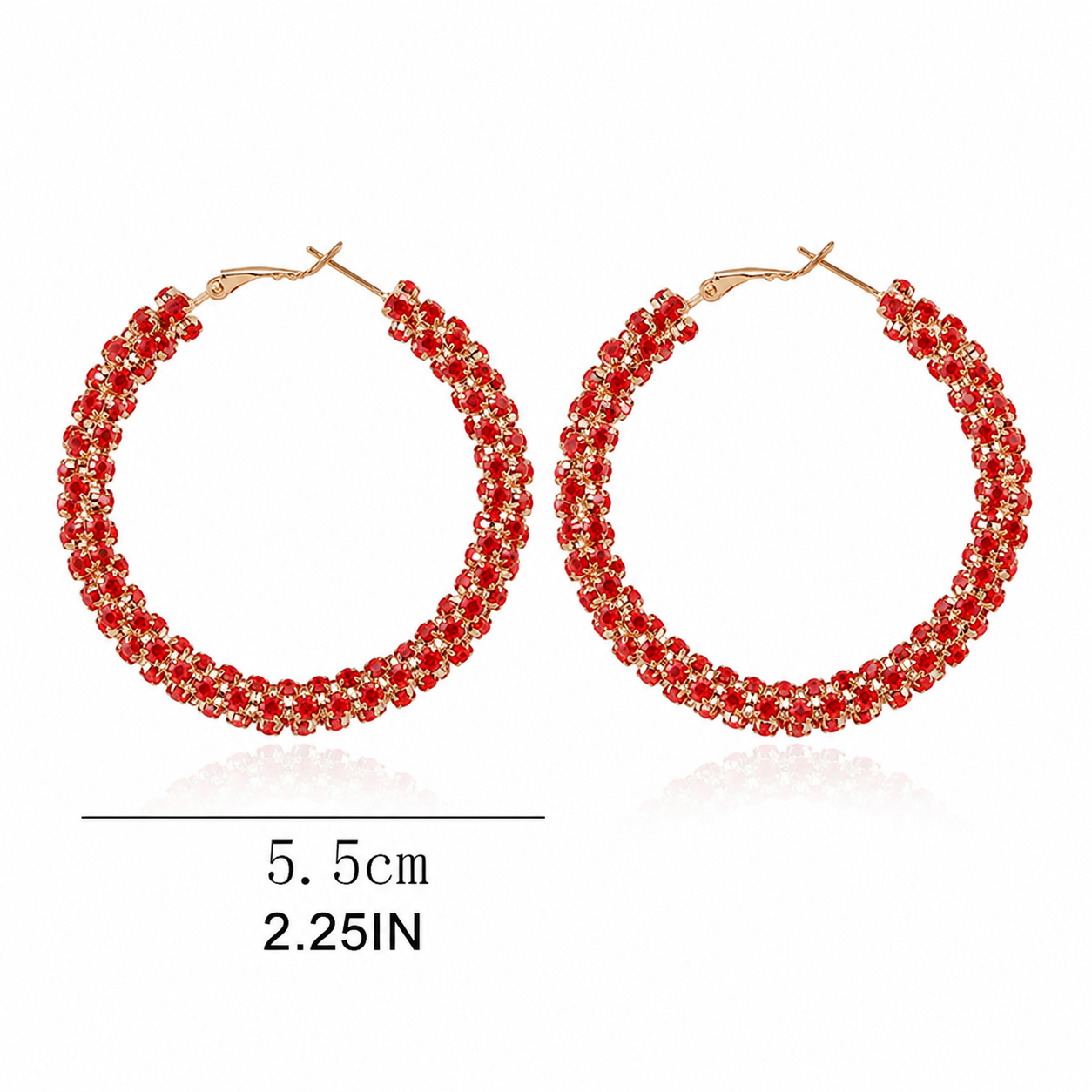 Rhinestone Hoop Earrings