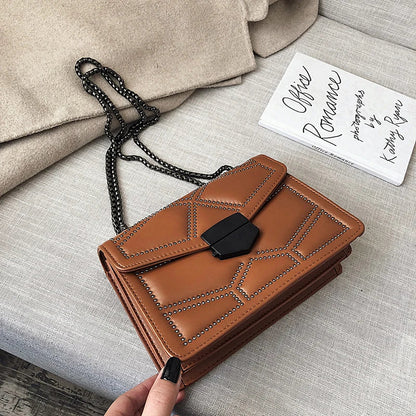 Chic PU Leather Crossbody Bag - Trendy and Stylish