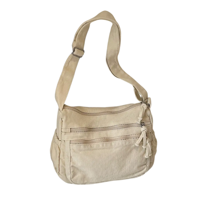 FRANKIE™ – Retro Multi-Pocket Canvas Crossbody Bag