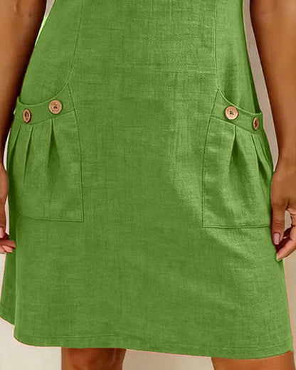 Velariv | Cotton Dress with Zipper Pocket