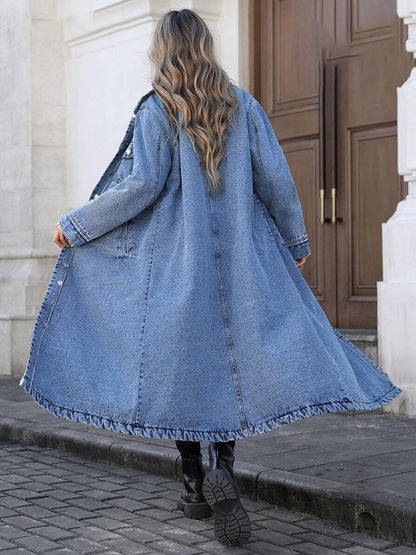 Maya | Stylish Long Denim Jacket